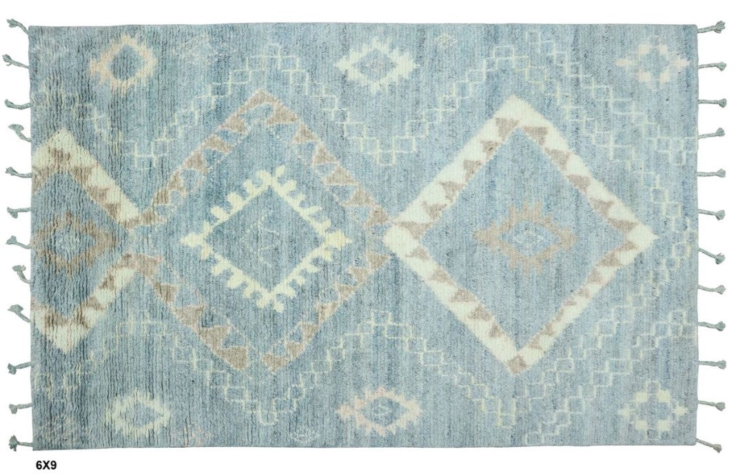 Hand knotted Indian Modern Rug 6'0" x 9'0"